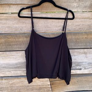 Forever 21 PLus Size 2X Black Crop Top